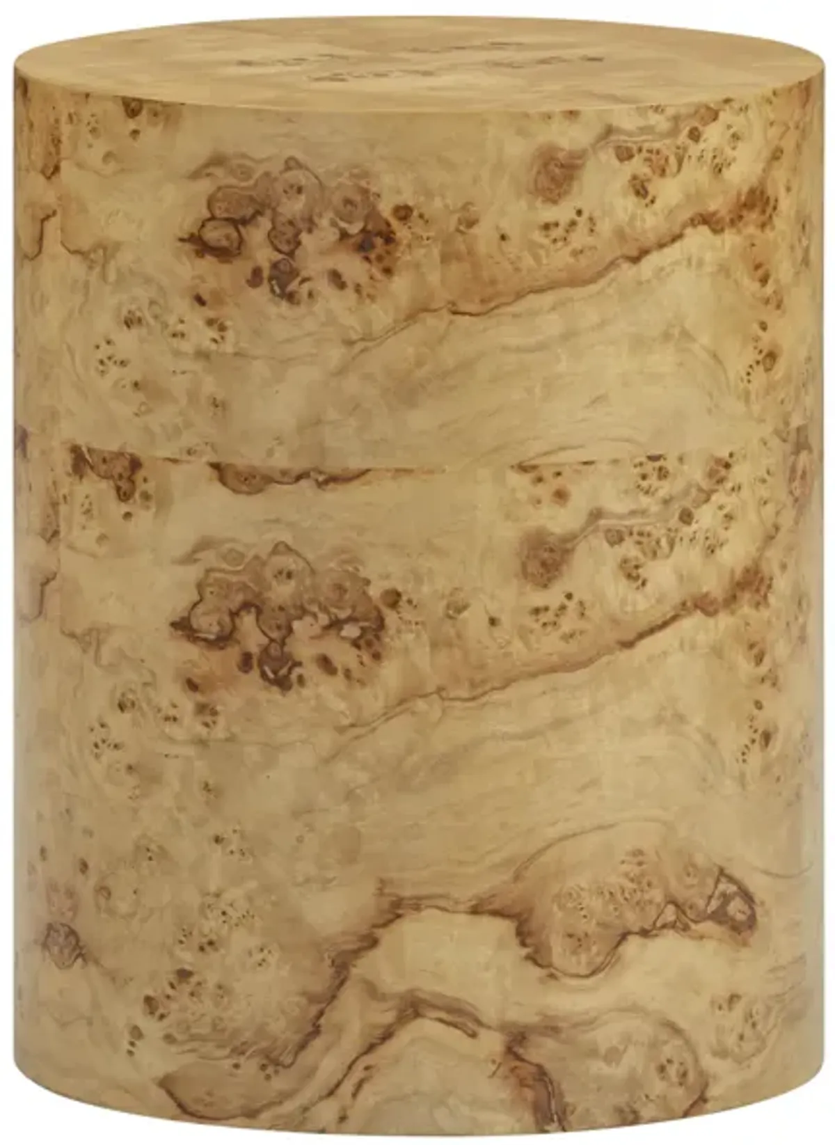 Fig Natural Burl Drum Side Table