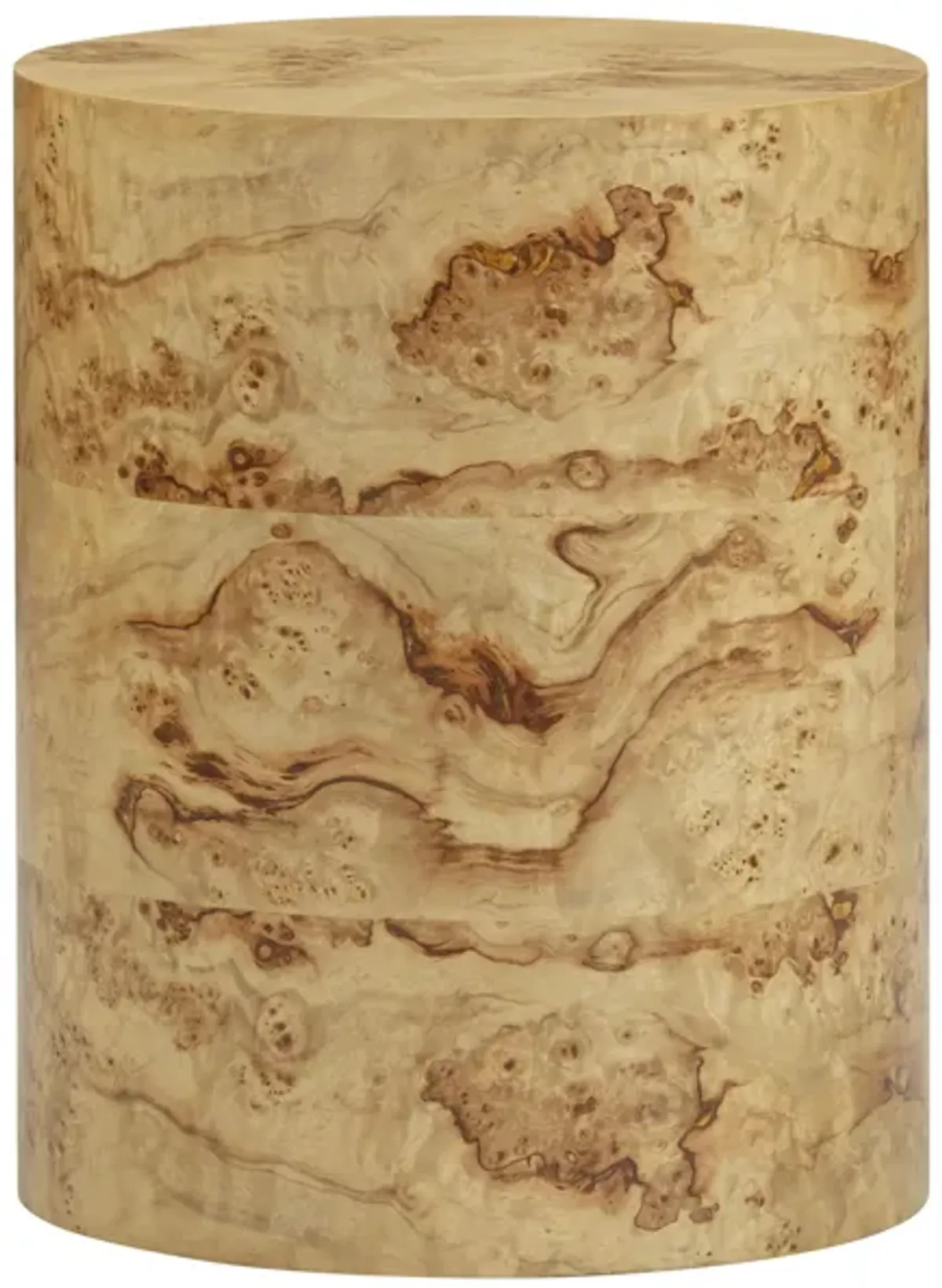 Fig Natural Burl Drum Side Table