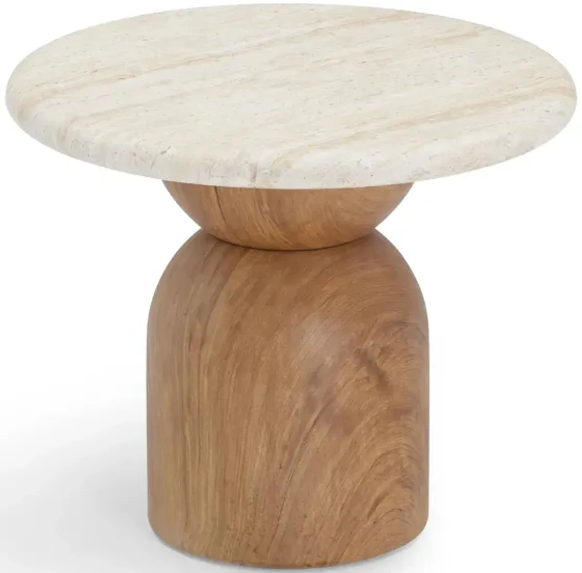 Cynthia Travertine Concrete Indoor / Outdoor Side Table