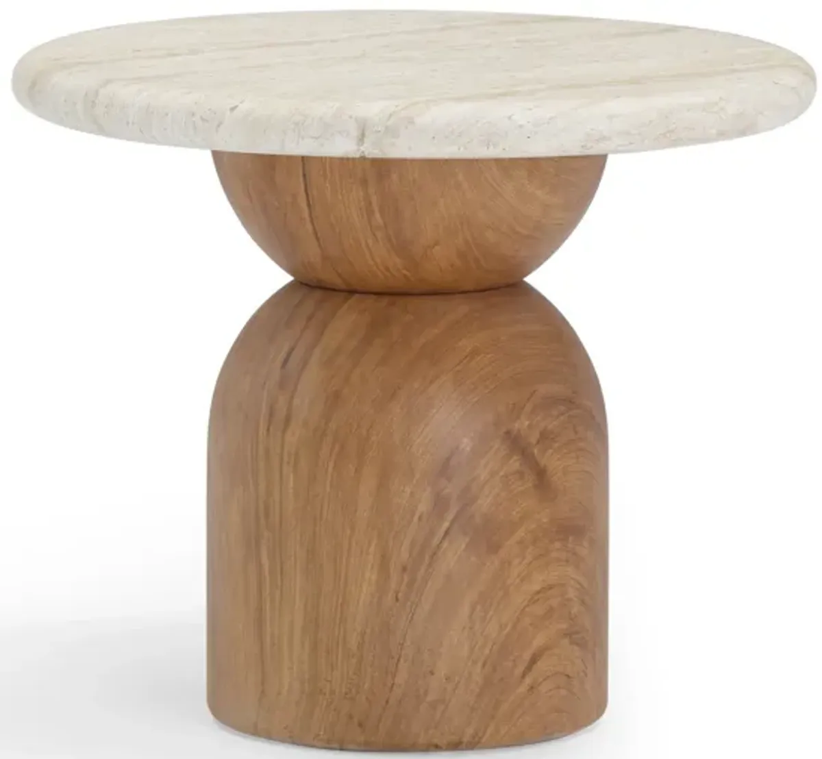 Cynthia Travertine Concrete Indoor / Outdoor Side Table