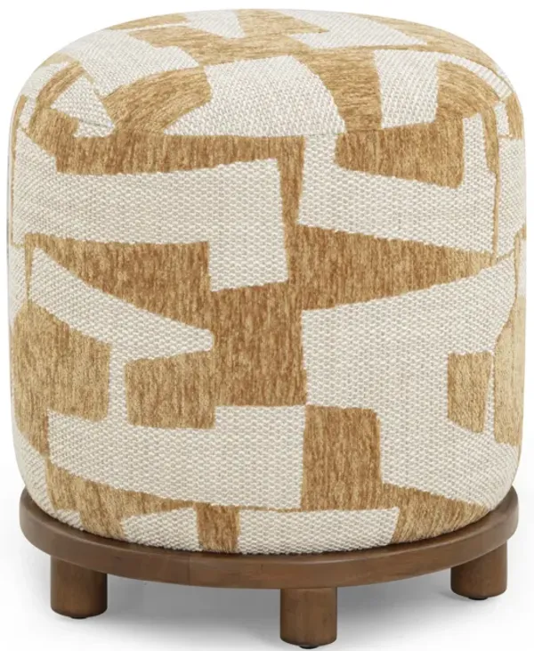 Bisou Curry Jacquard Ottoman