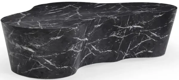 Slab Black Marble Concrete Indoor / Outdoor Coffee Table
