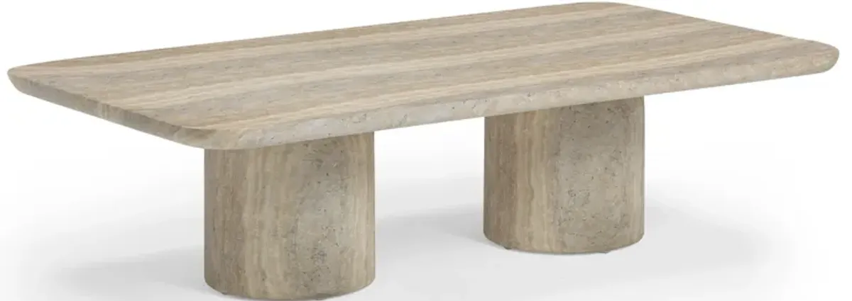 Tyche Travertine Indoor / Outdoor Coffee Table