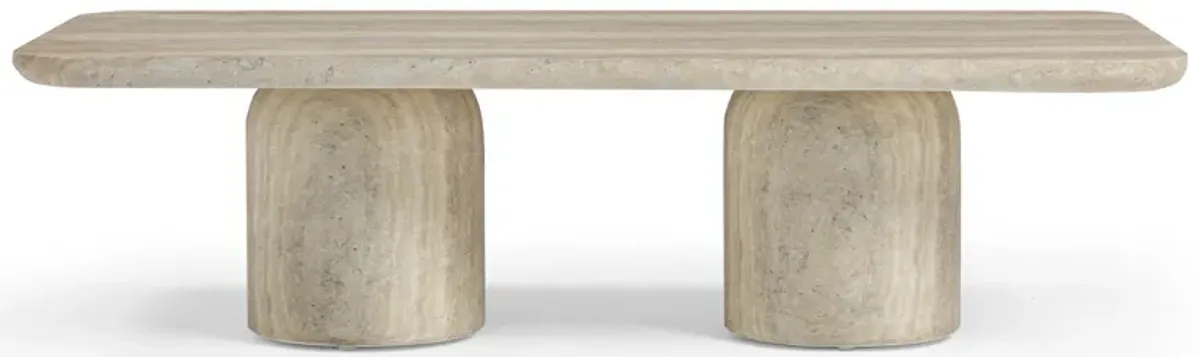 Tyche Travertine Indoor / Outdoor Coffee Table