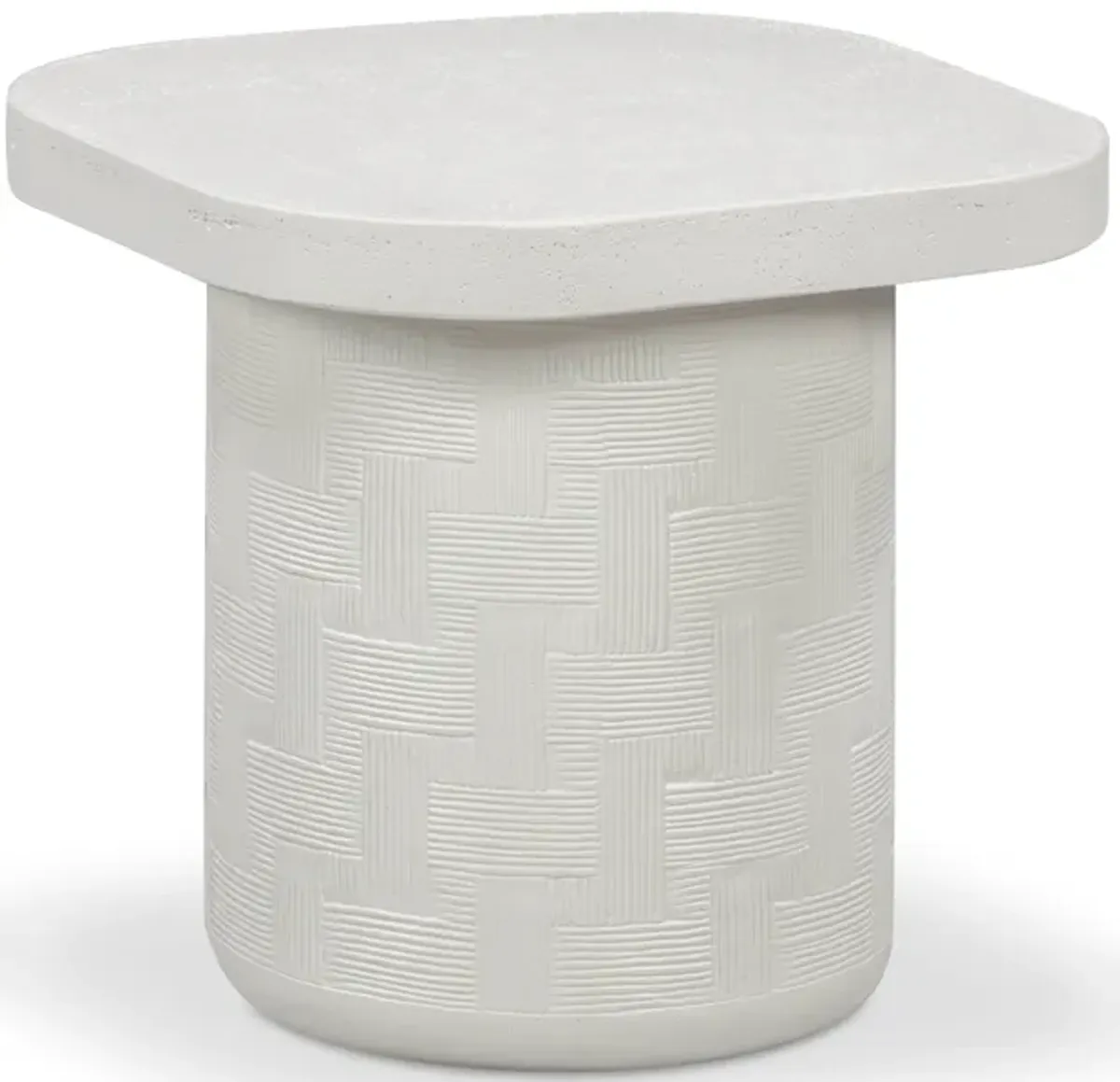 Suraya Ivory Concrete Side Table
