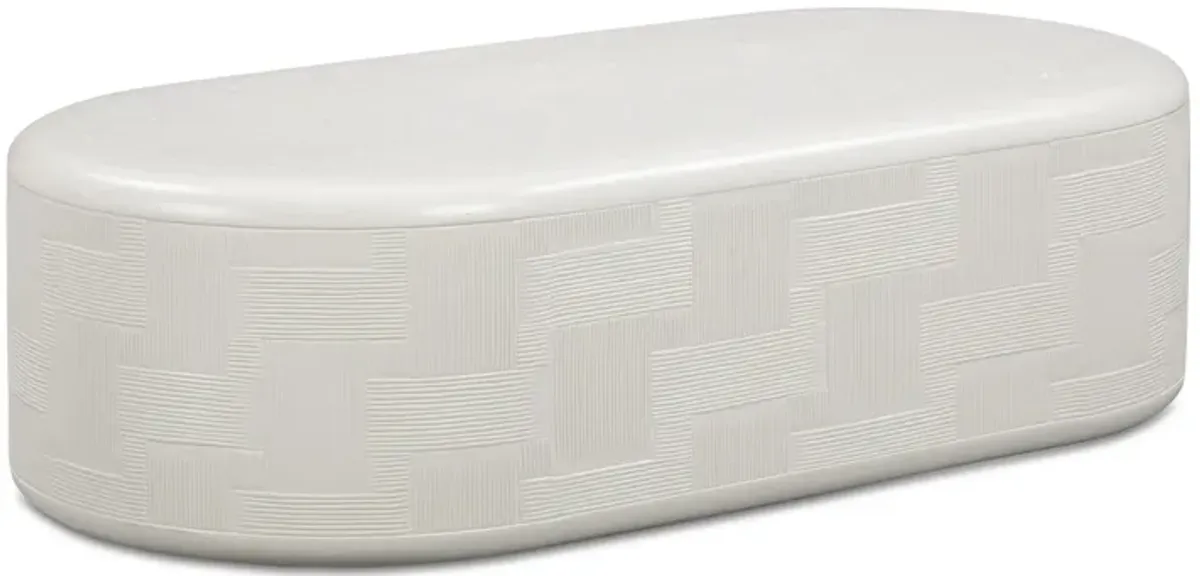 Suraya Ivory Concrete Rounded Coffee Table