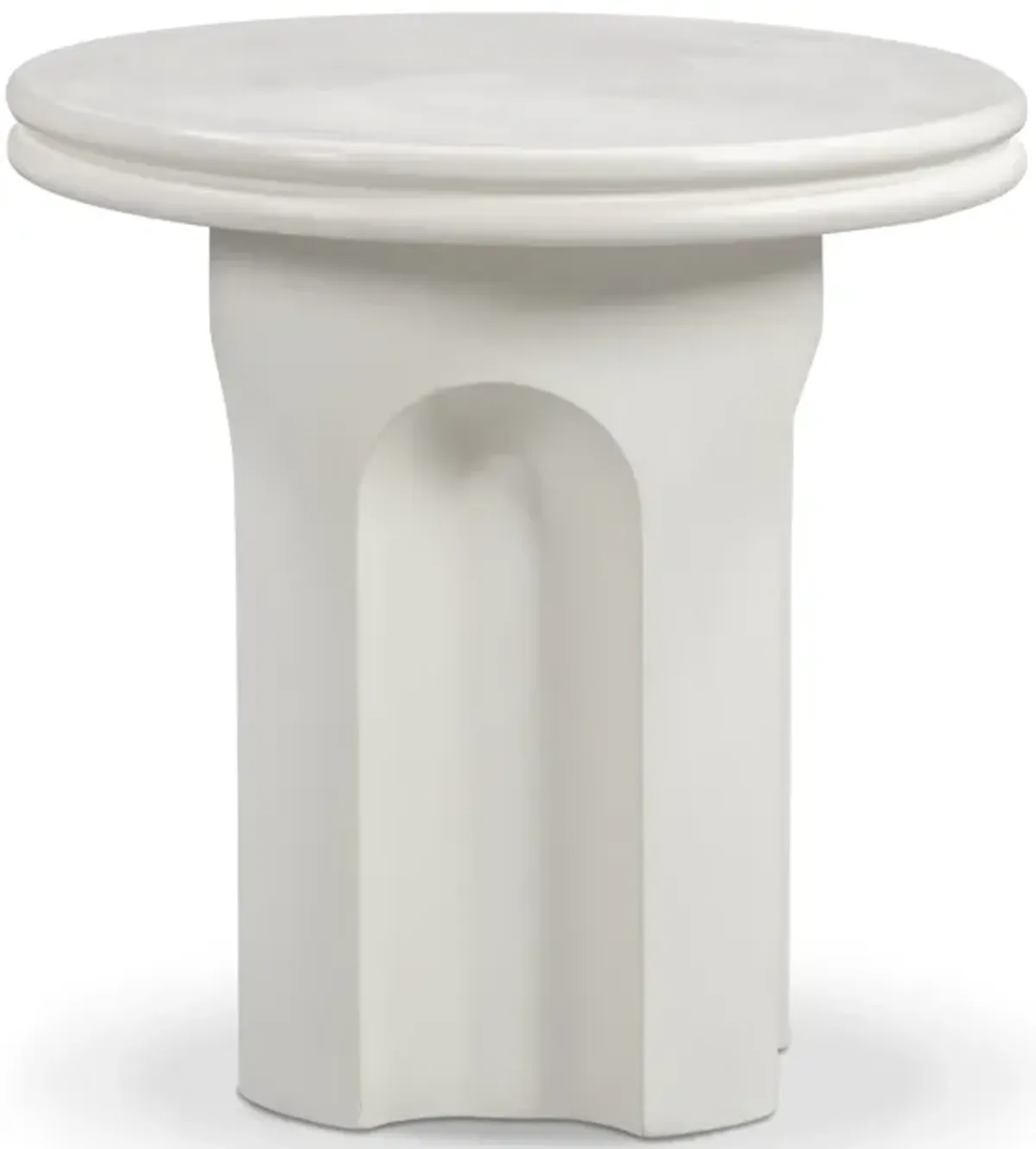 Cassandra Ivory Concrete Side Table