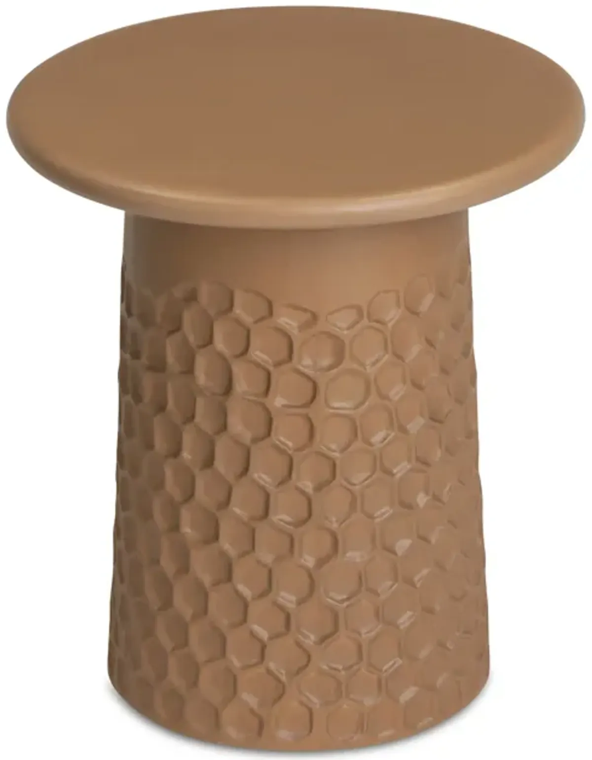 Hessa Terracotta Chiseled Concrete Indoor/Outdoor Side Table