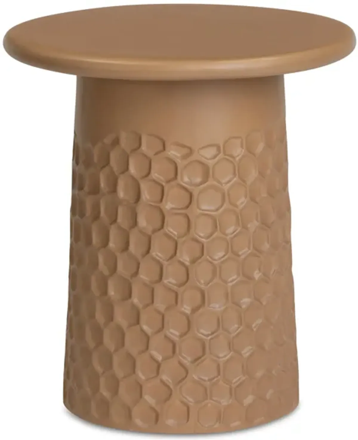 Hessa Terracotta Chiseled Concrete Indoor/Outdoor Side Table