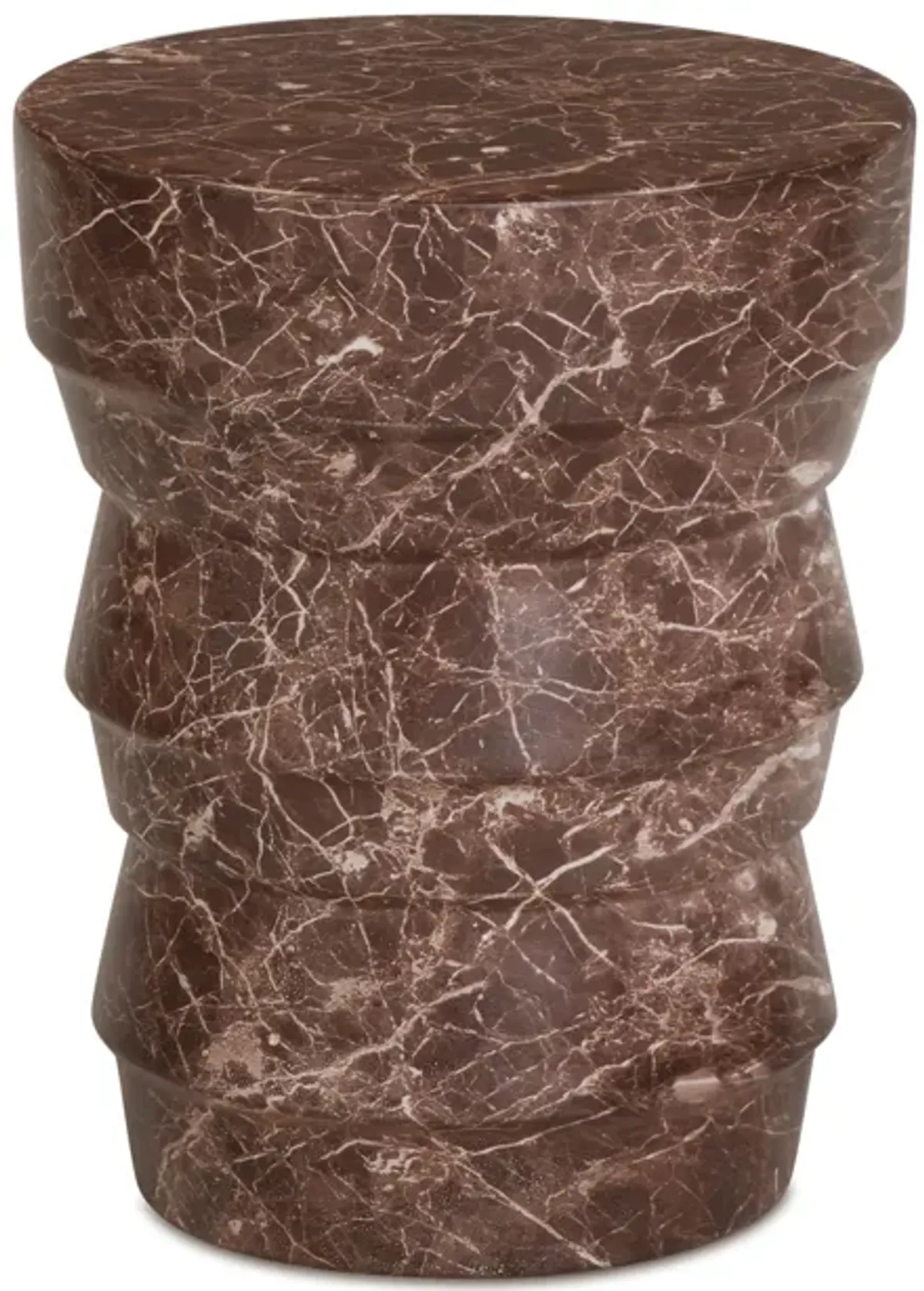 Ayon Faux Red Levanto Concrete Indoor/Outdoor Side Table