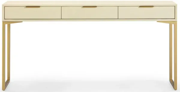 Pesce Cream Shagreen Console Table