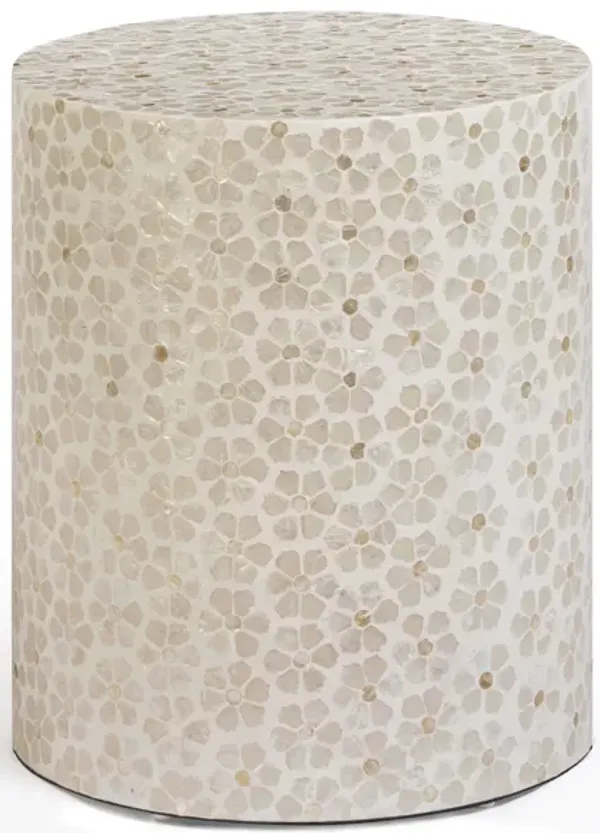 Lorna Stool in Pearl Petal Capiz Shell Motif