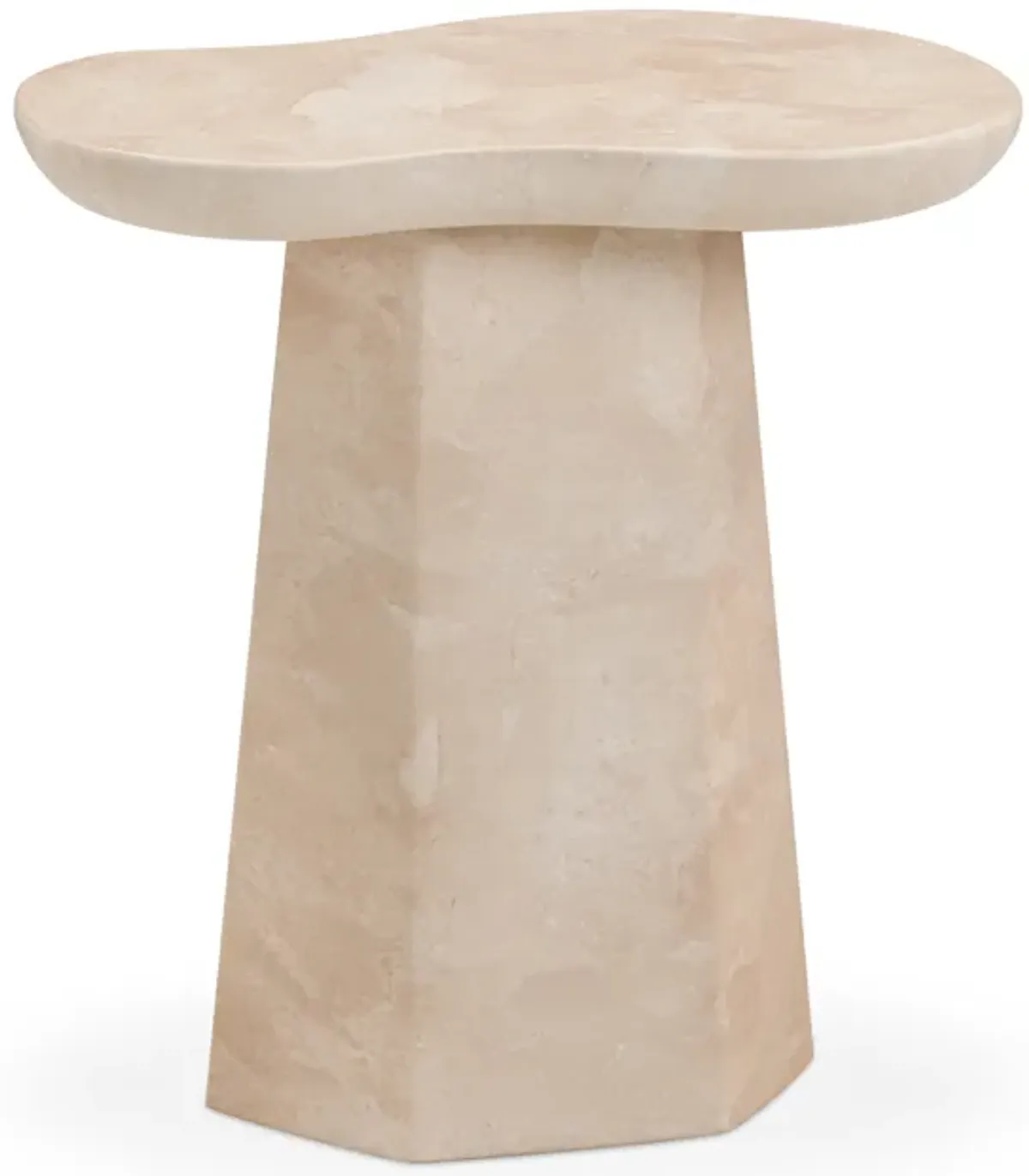Zaya Rose Faux Marble Side Table