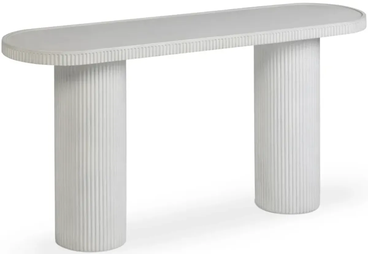 Darcy White Concrete Indoor / Outdoor Console Table