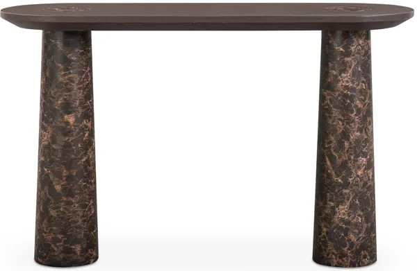 Braya 50" Faux Emperador Marble Console Table
