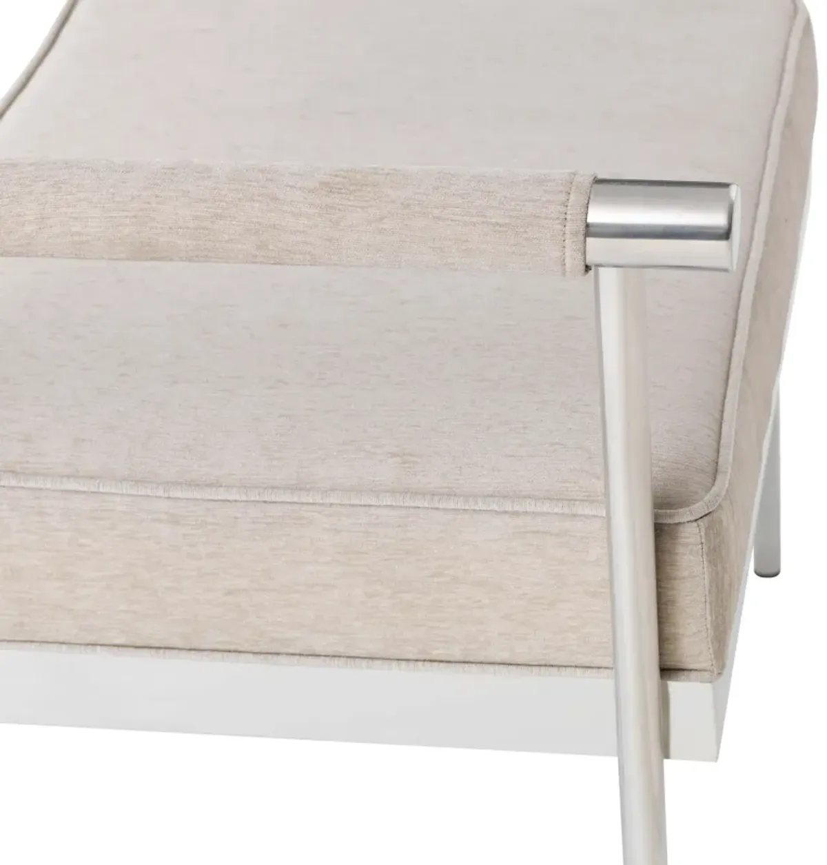 Diva Cream Velvet Bench