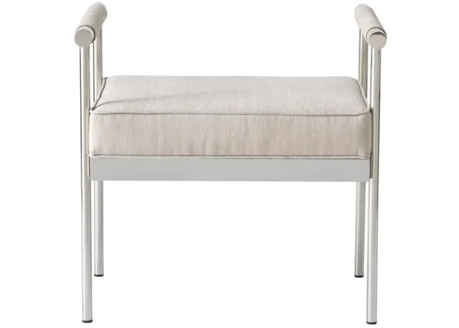 Diva Cream Velvet Bench