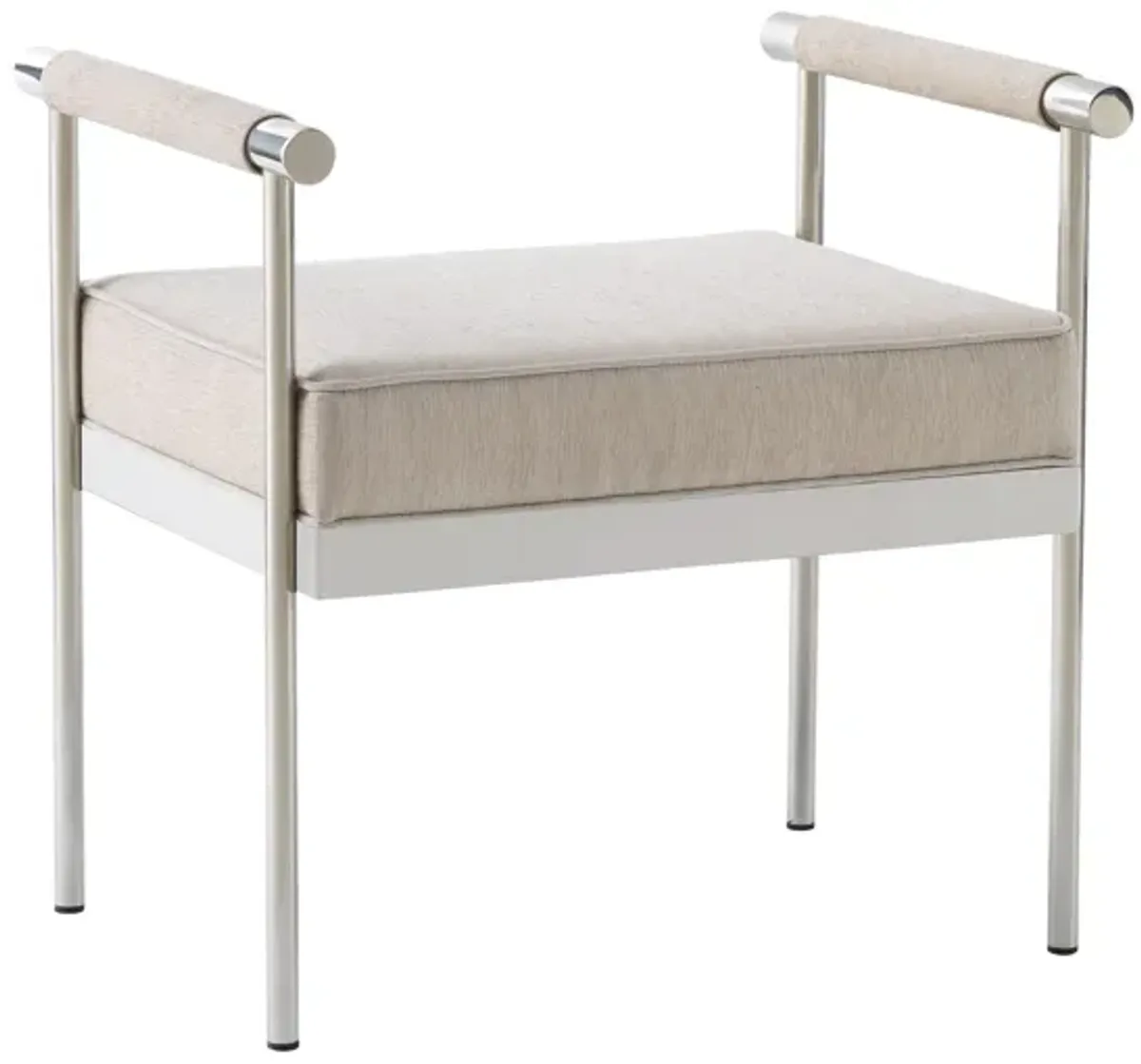 Diva Cream Velvet Bench