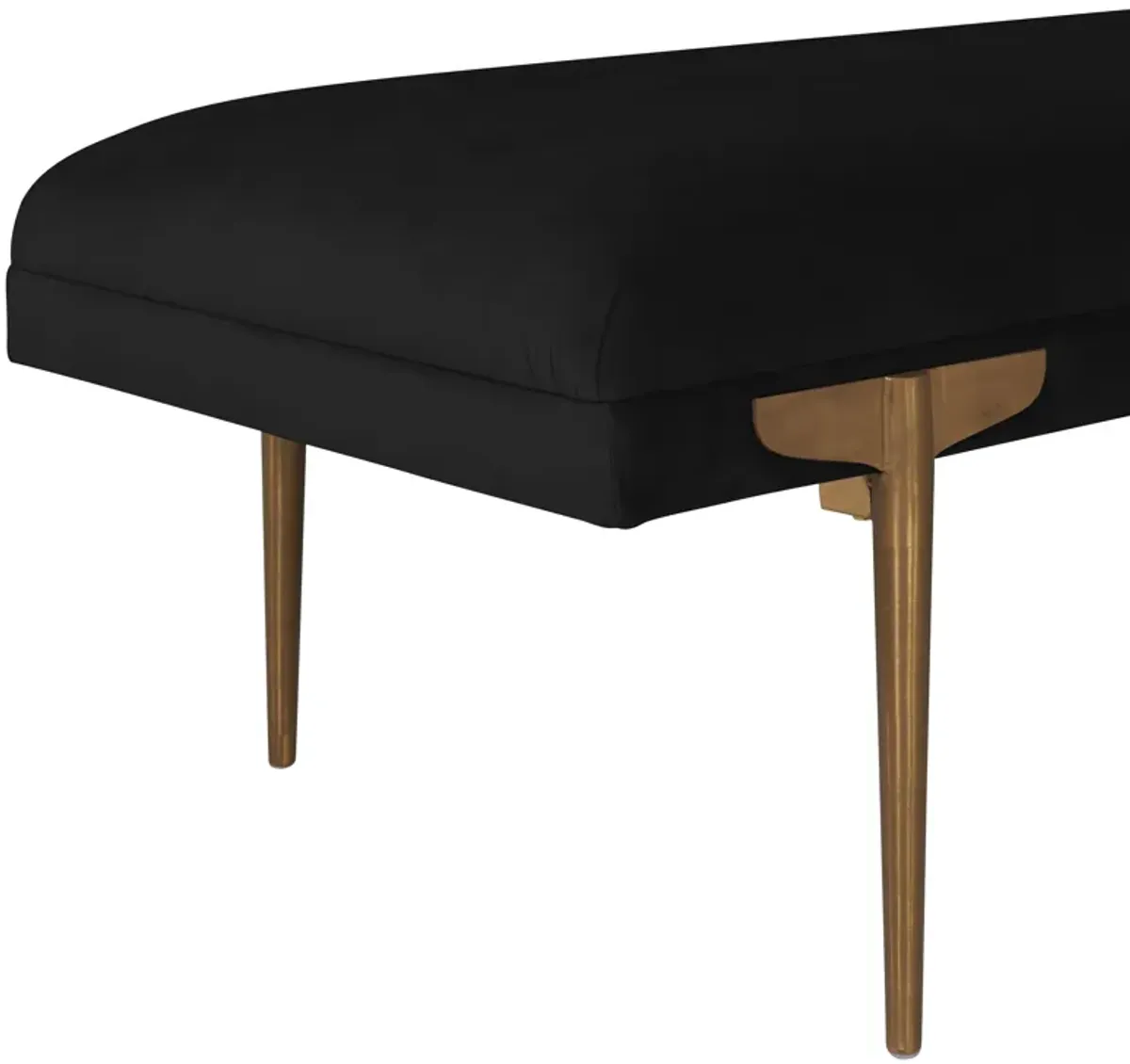 Brno Black Velvet Bench