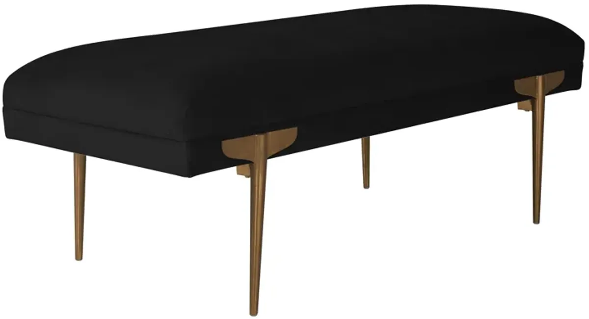 Brno Black Velvet Bench