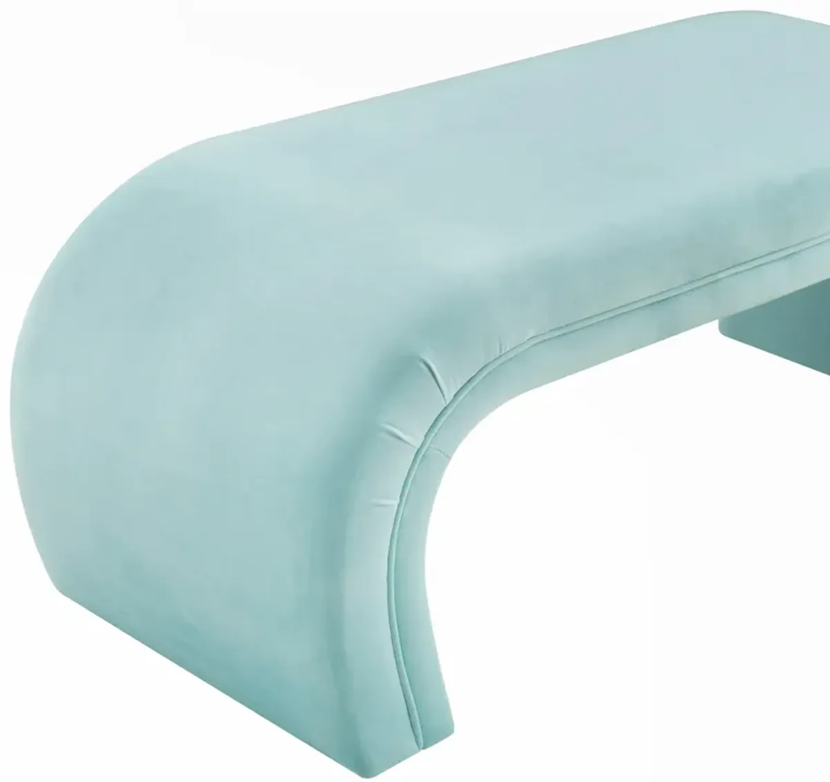 Kenya Bright Blue Velvet Bench