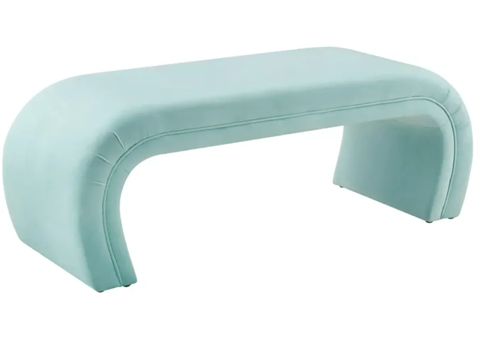 Kenya Bright Blue Velvet Bench