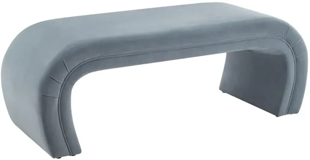 Kenya Sea Blue Velvet Bench