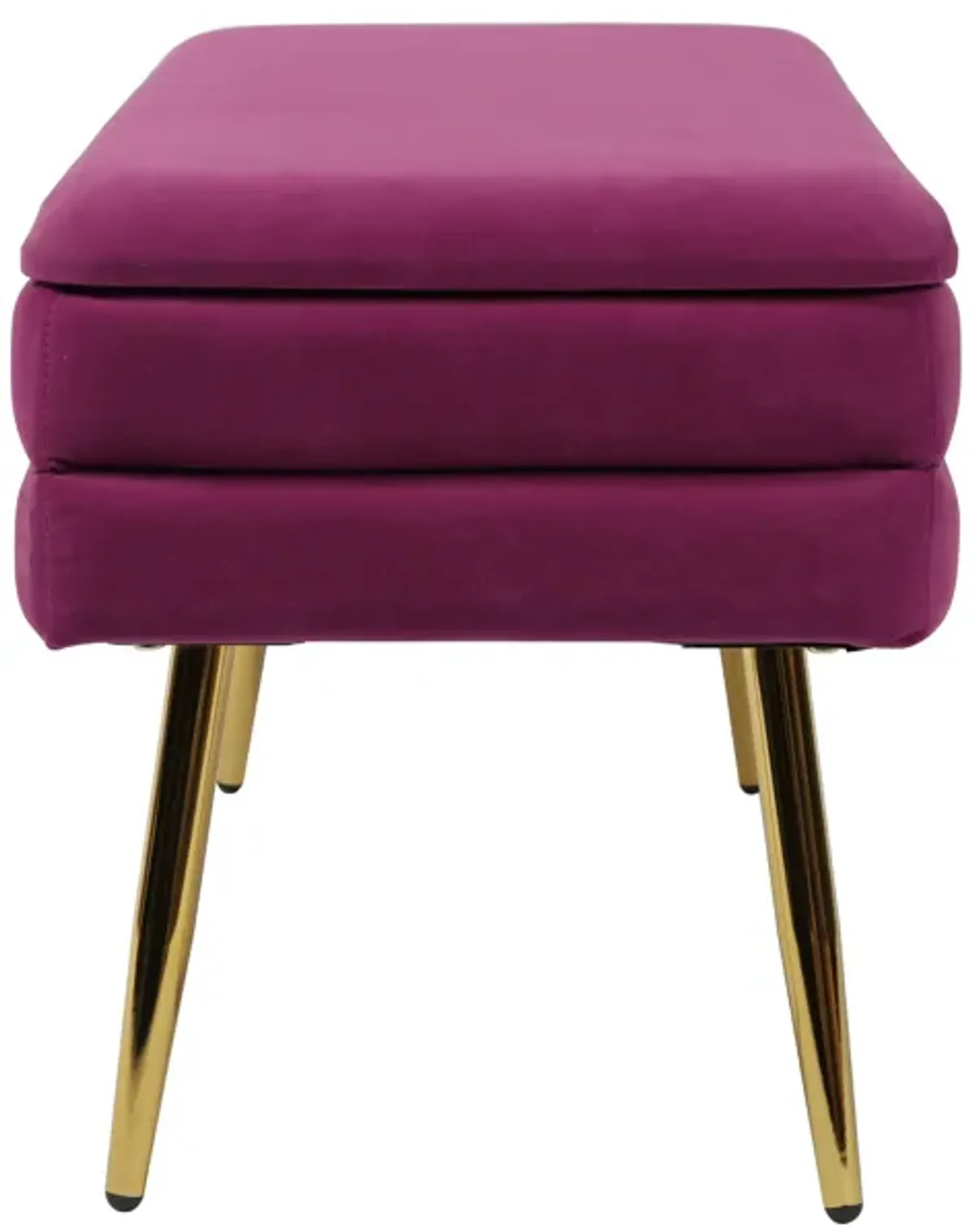 Ziva Plum Velvet Storage Bench