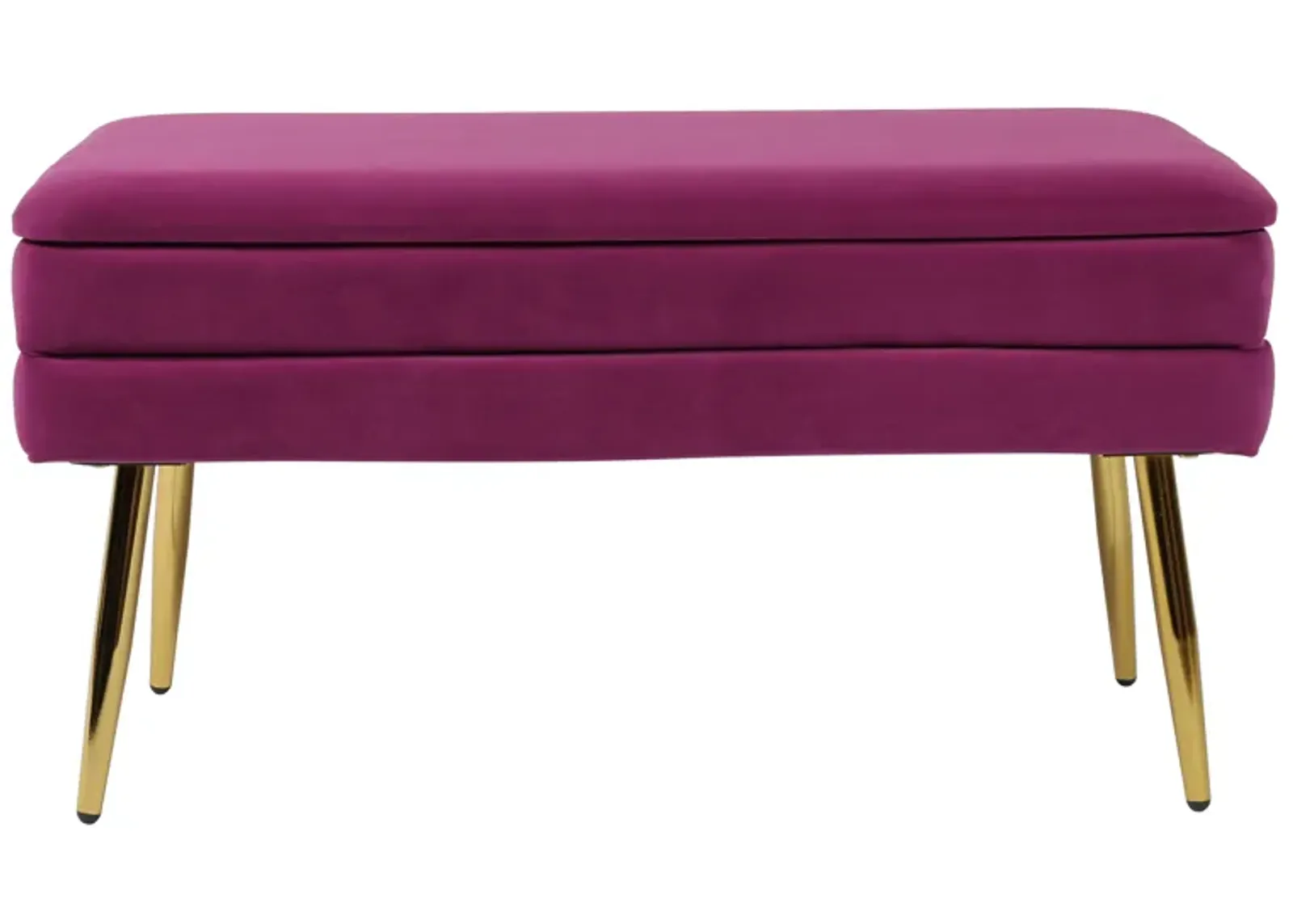 Ziva Plum Velvet Storage Bench