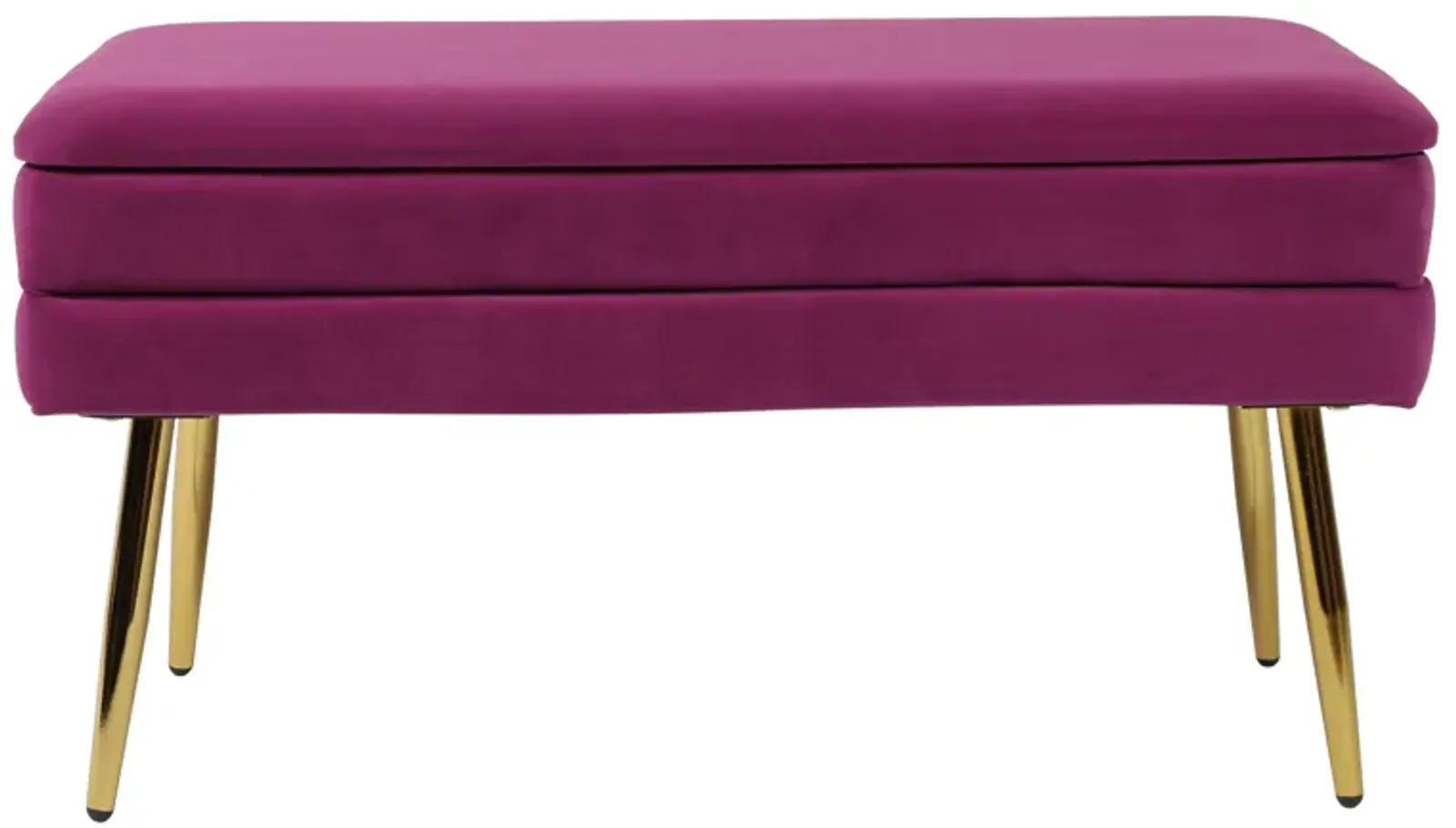 Ziva Plum Velvet Storage Bench