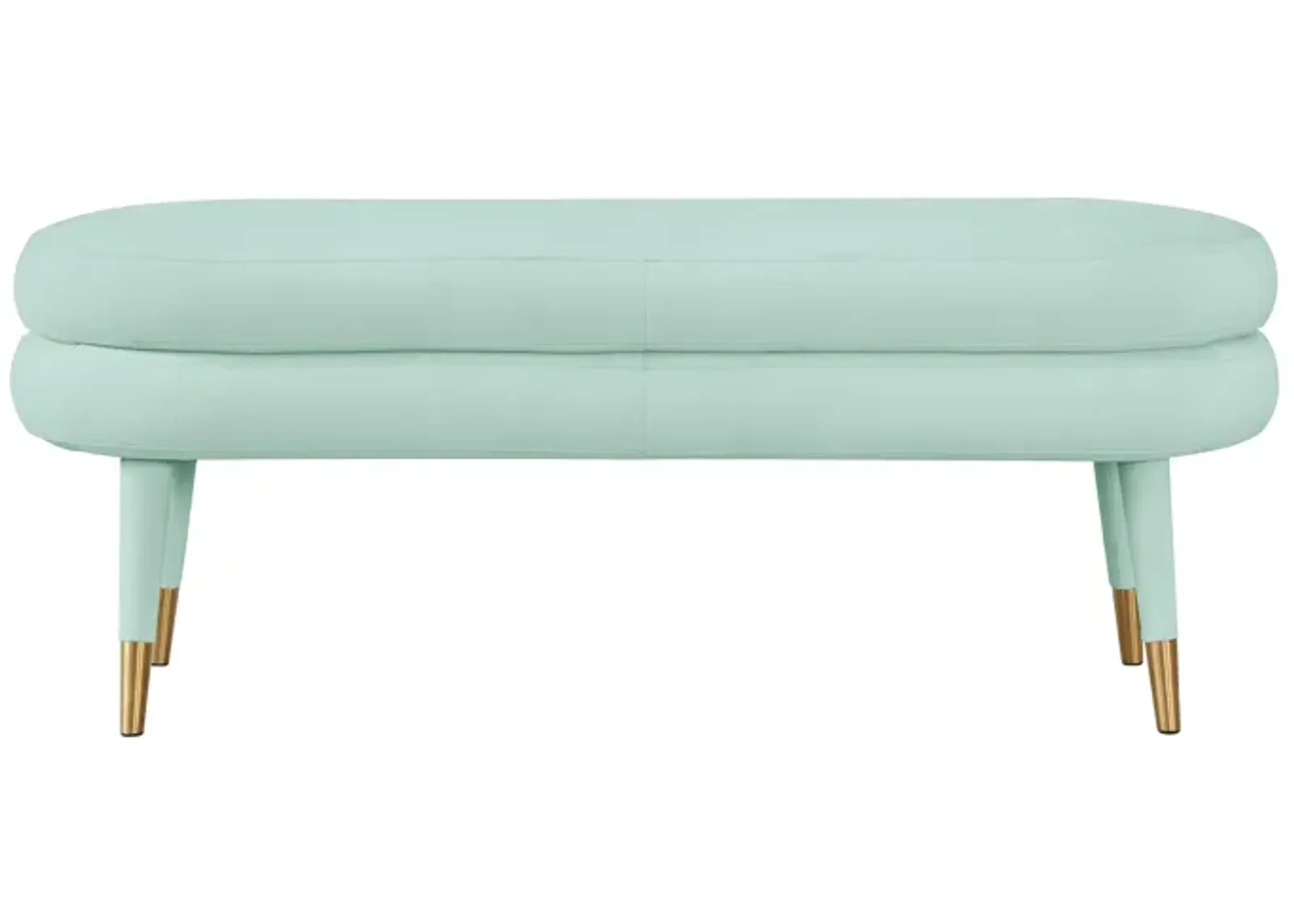 Betty Sea Foam Green Velvet Bench