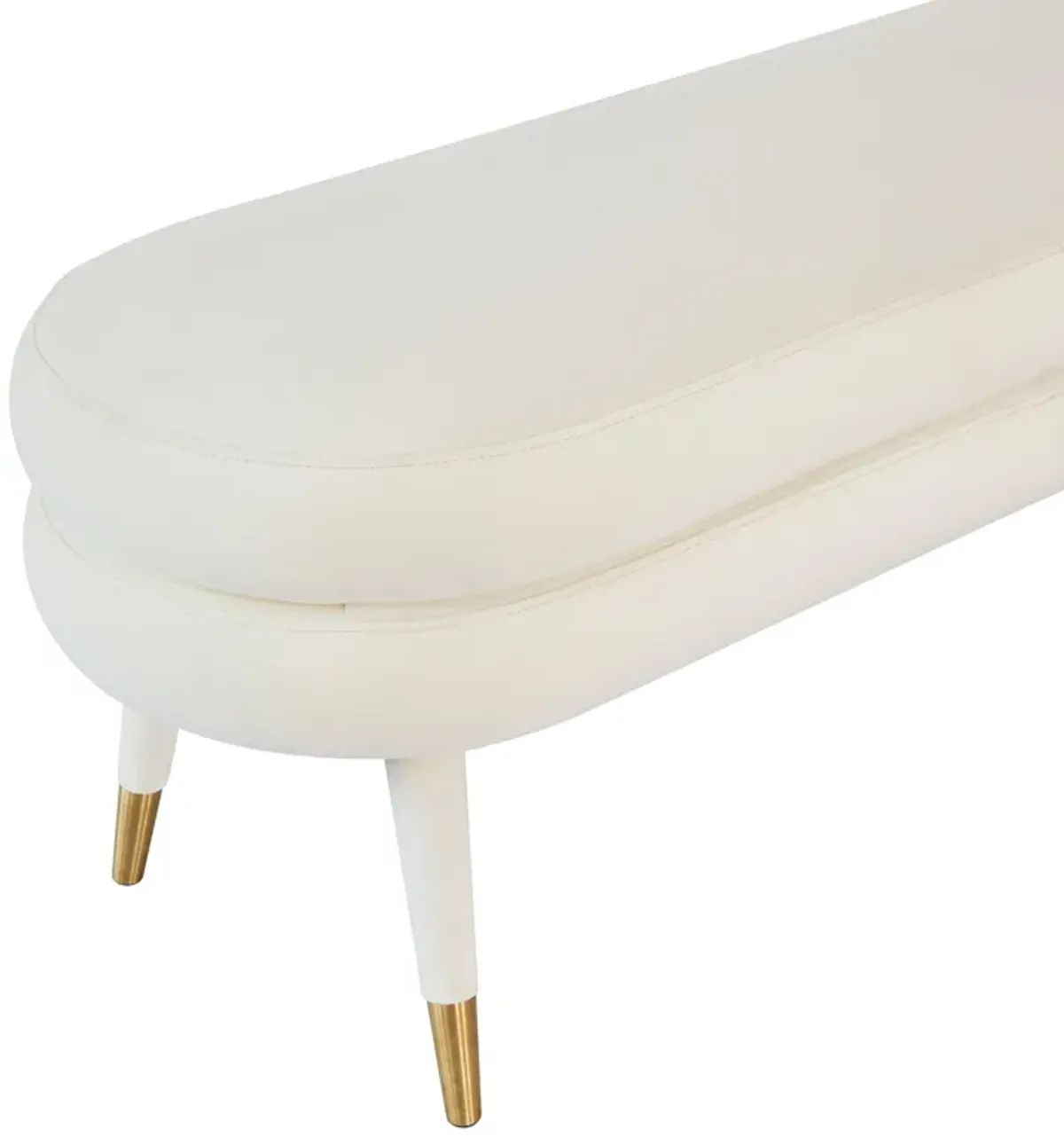 Betty Cream Velvet Bench