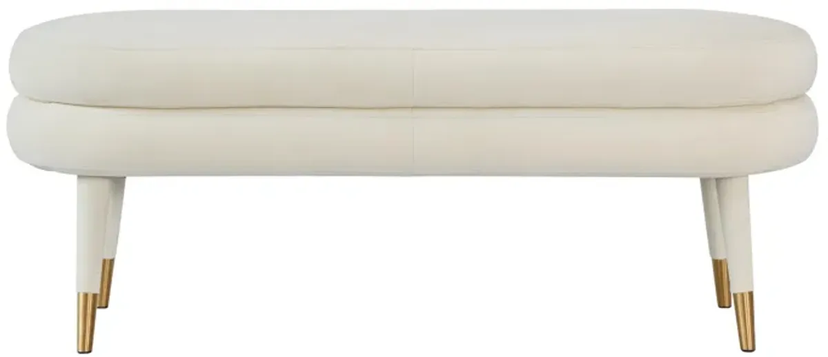 Betty Cream Velvet Bench