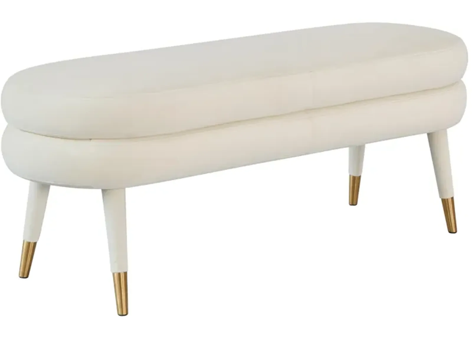 Betty Cream Velvet Bench