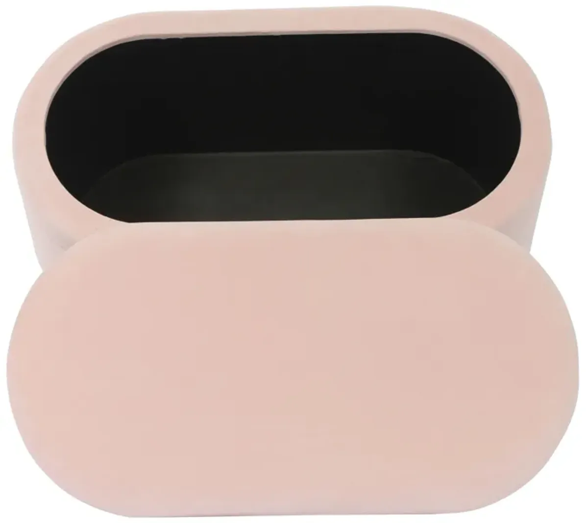 Lillian Blush Velvet Storage Bench