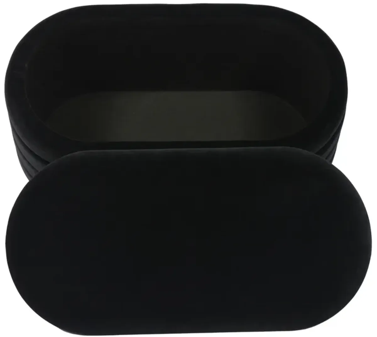 Lillian Black Velvet Storage Bench