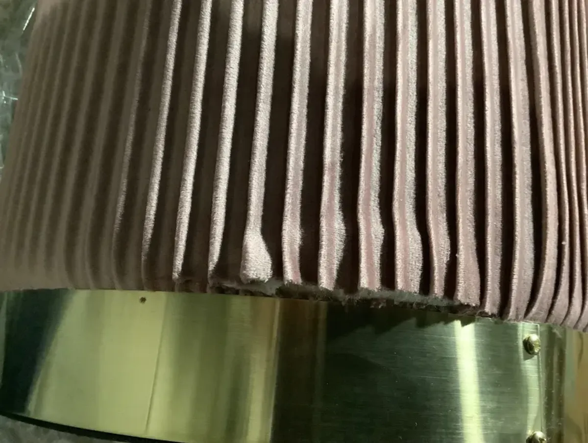 Zoe Blush Velvet Storage Ottoman