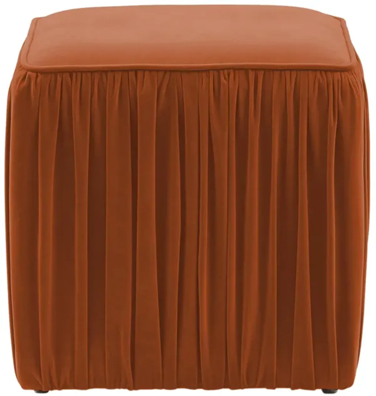 Morgan Cognac Pleated Ottoman