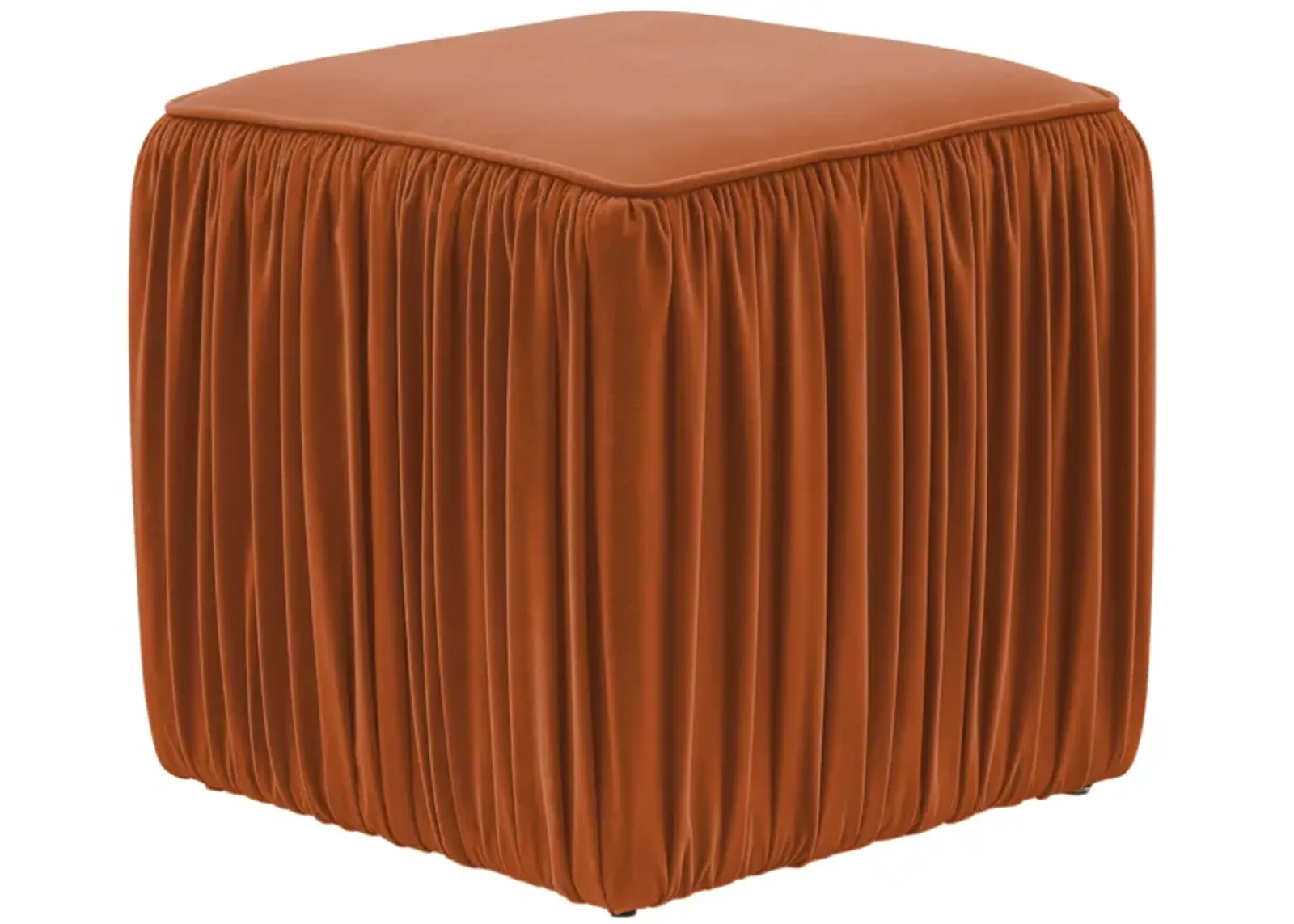 Morgan Cognac Pleated Ottoman