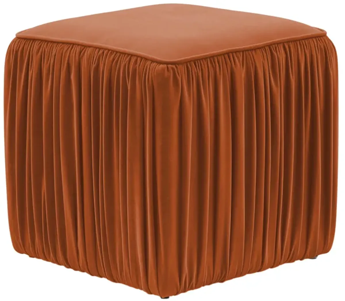 Morgan Cognac Pleated Ottoman