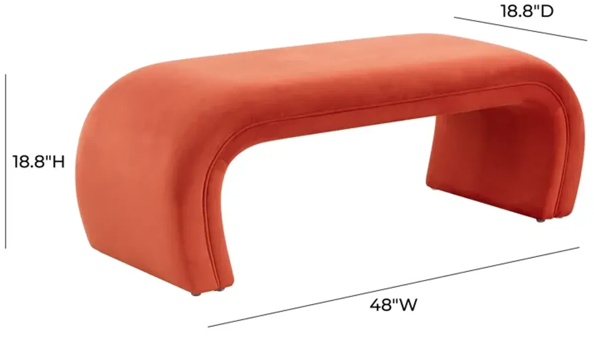 Kenya Red Rocks Velvet Bench