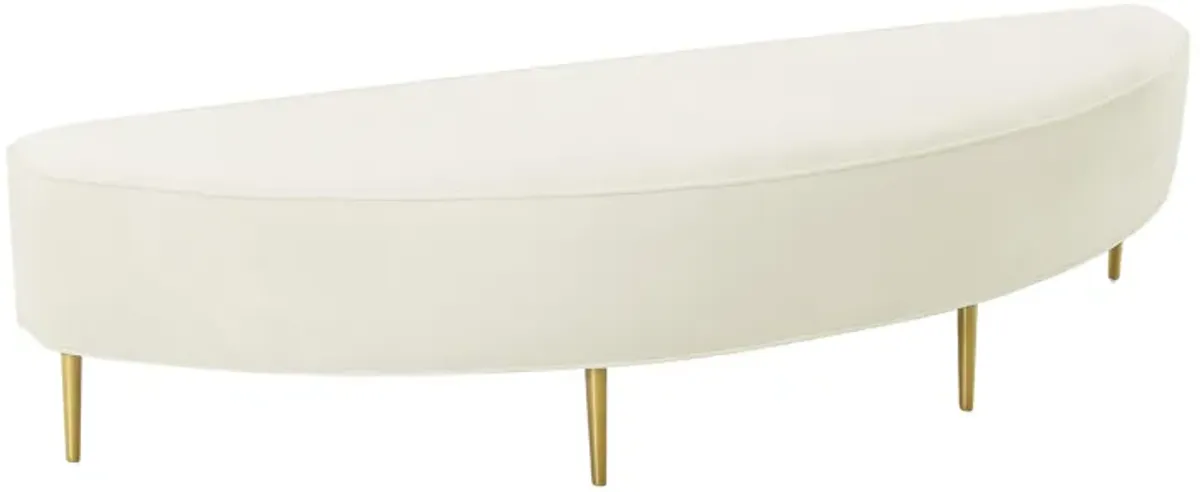 Bianca Cream Velvet Queen Bench