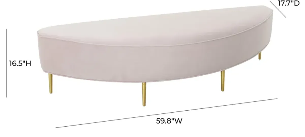 Bianca Blush Velvet Full Bench