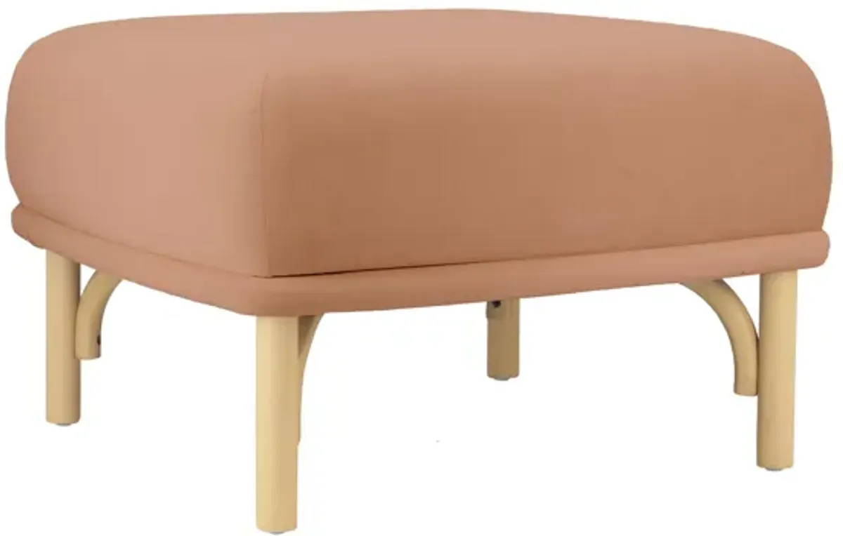 Desiree Mauve Velvet Ottoman