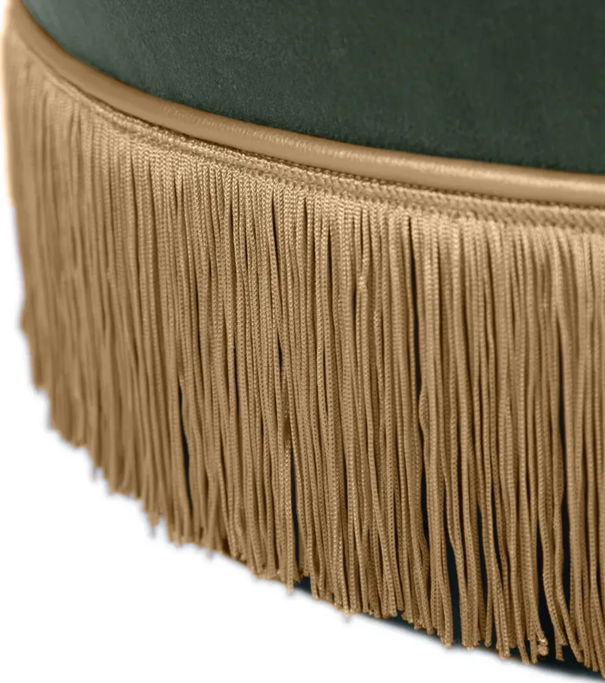 Lakka Green Velvet Ottoman