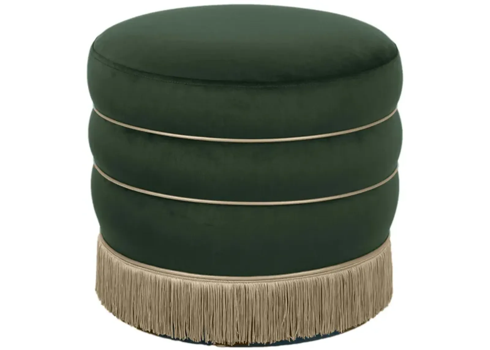 Lakka Green Velvet Ottoman