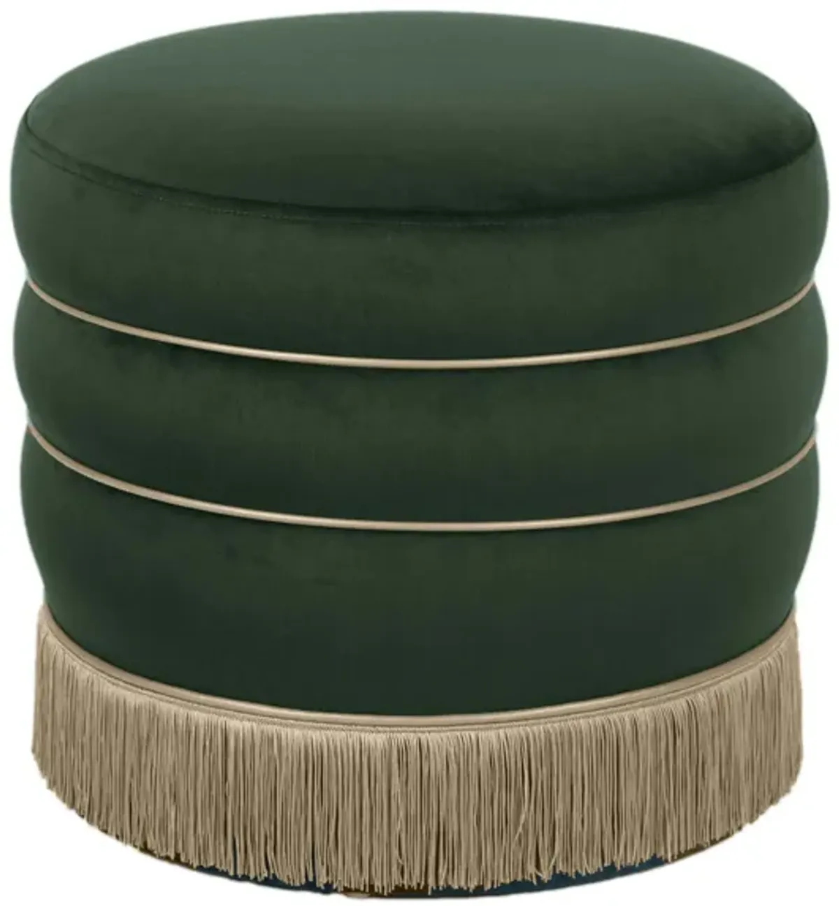 Lakka Green Velvet Ottoman