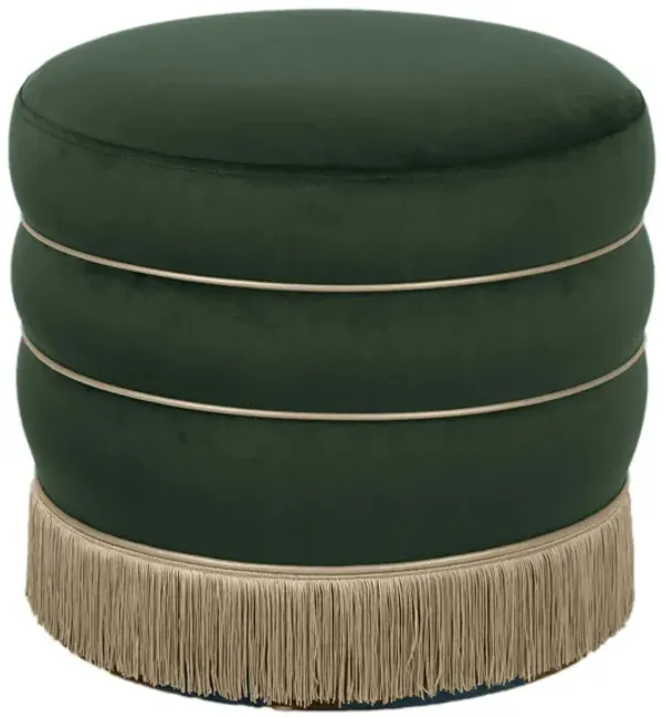 Lakka Green Velvet Ottoman