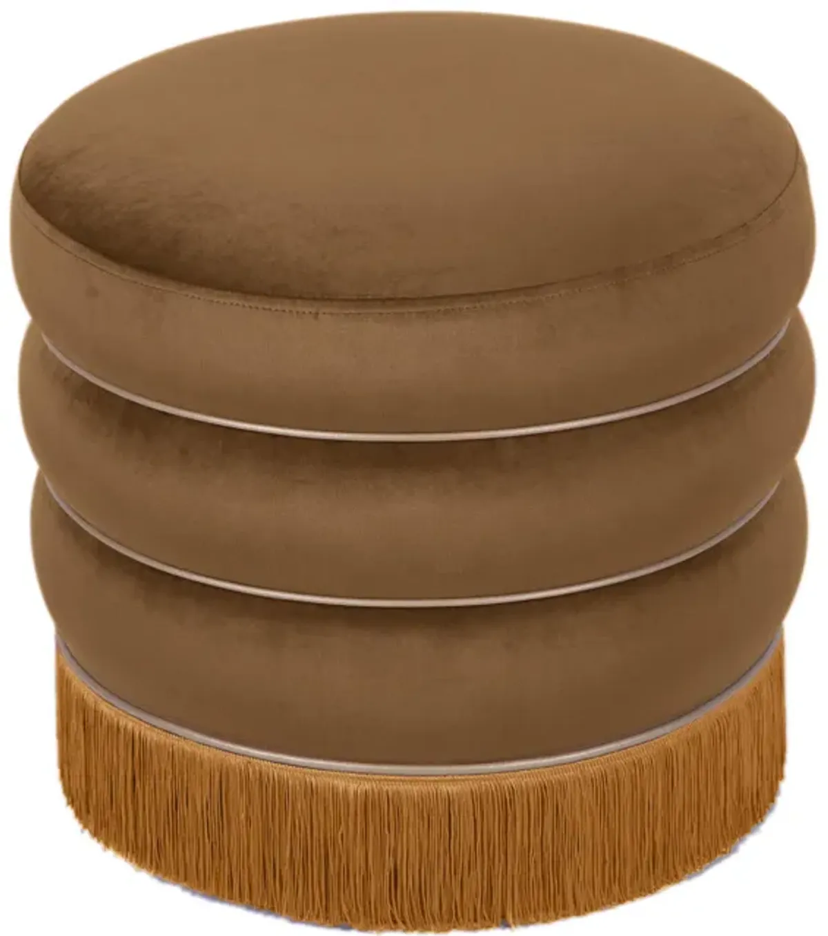 Lakka Chocolate Velvet Ottoman