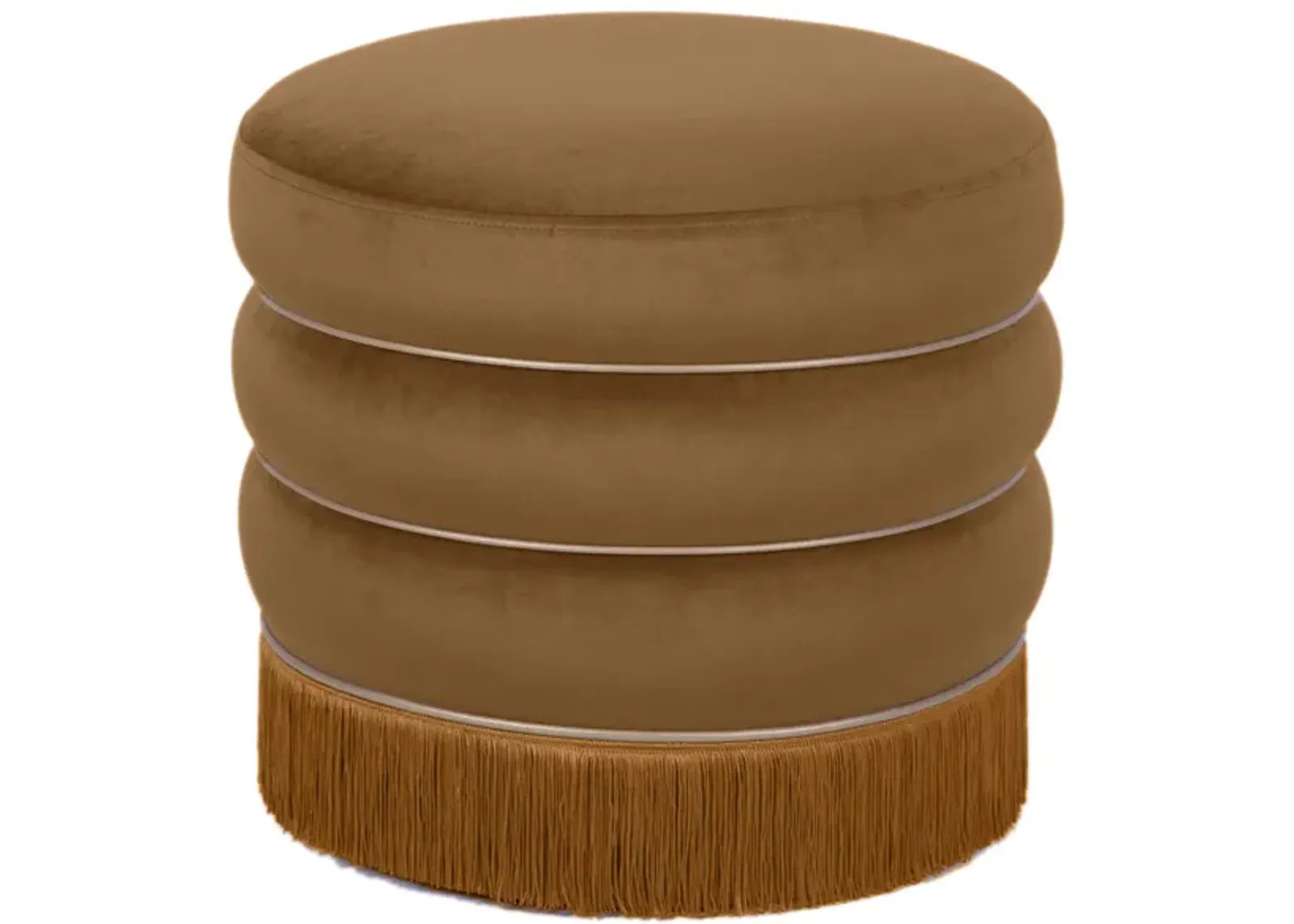 Lakka Chocolate Velvet Ottoman